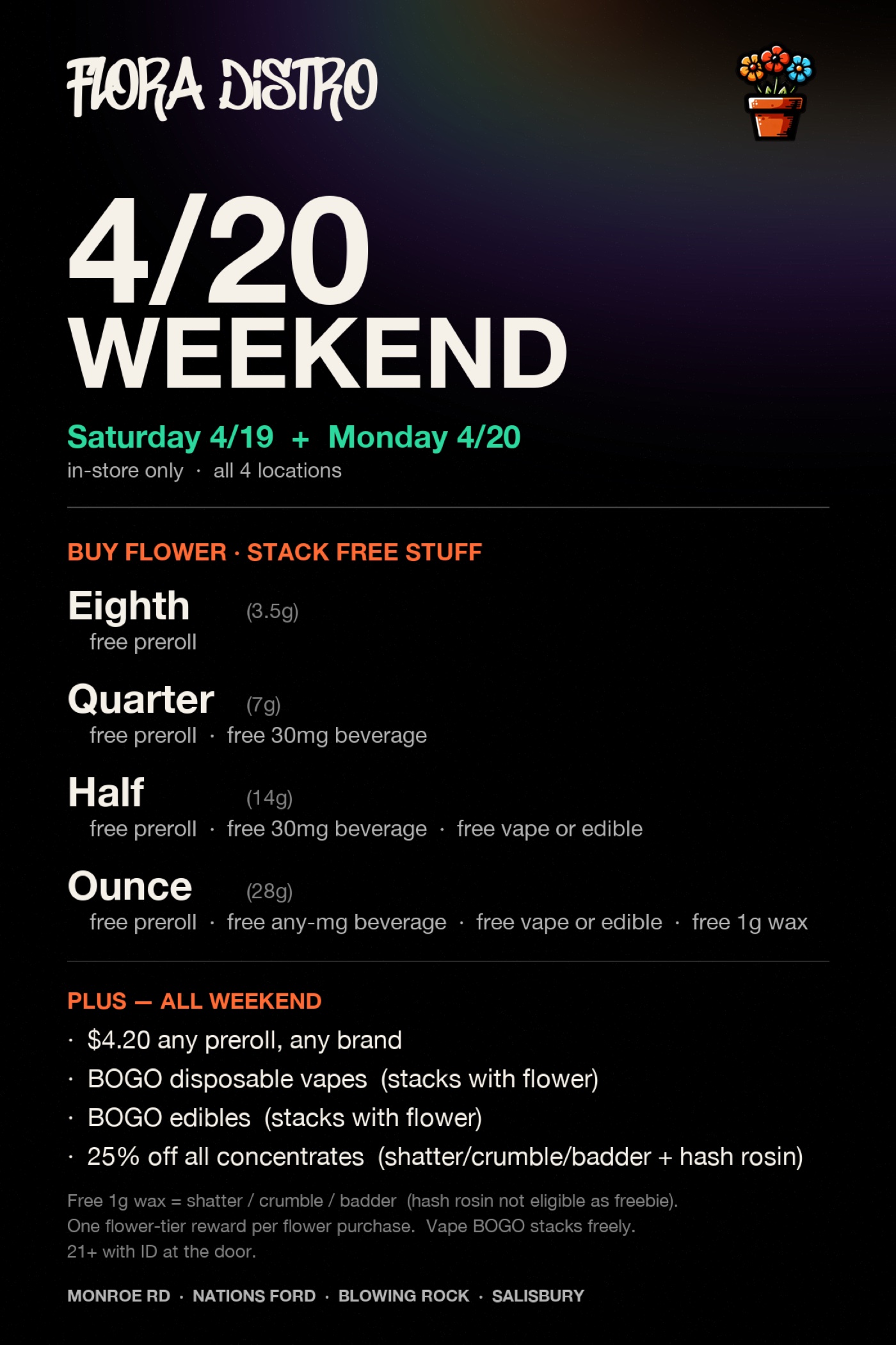 4/20 Weekend Deals
